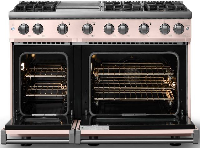 Viking® 5 Series 48" Blush Pro Style Gas (LP) Range with Polished Chrome Trim-1
