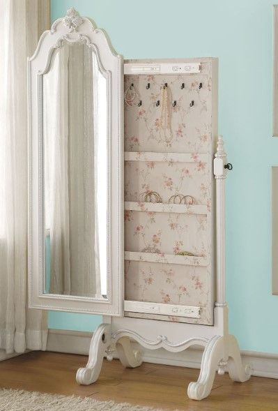 ACME Furniture Edalene Pearl White Jewelry Armoire-1