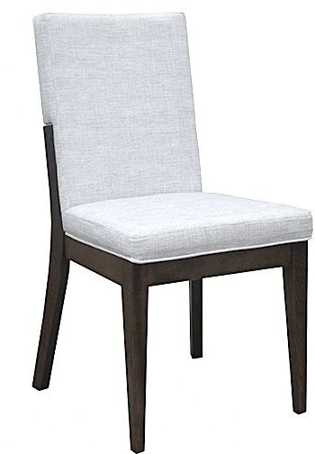 Chaise d'appoint en tissu brun foncé/blanc VieBois®