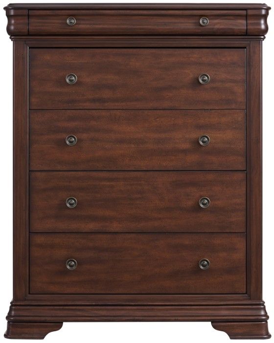 Elements International Phillipe Cherry 5-Drawer Chest-1