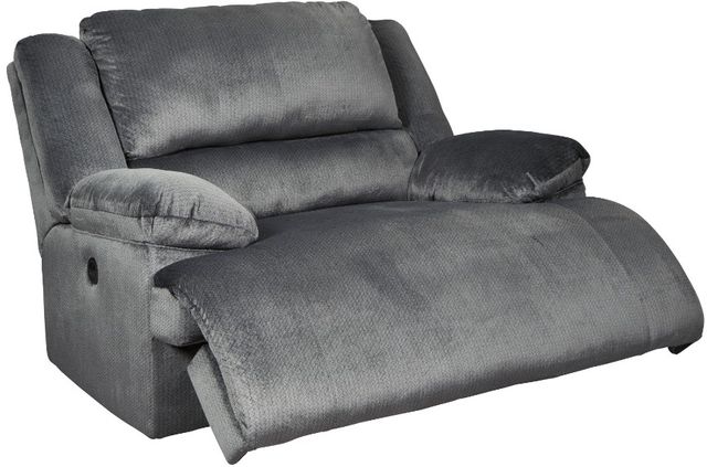 Signature Design by Ashley® Clonmel 3-Piece Charcoal Living Room Set with Reclining Sofa-3