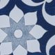 Olliix by Madison Park Patterned Tiles 3 Pieces Navy Paper Printed with Gel Coat and Framed Wall Decor Set-4