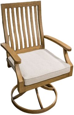 Signature Design by Ashley® Rainier Ranch 2-Piece Beige/Brown Aluminum Outdoor Swivel Chair With Cushion