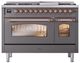 Ilve® Nostalgie II Series 48" Graphite Matte Pro Style Dual Fuel Range-1