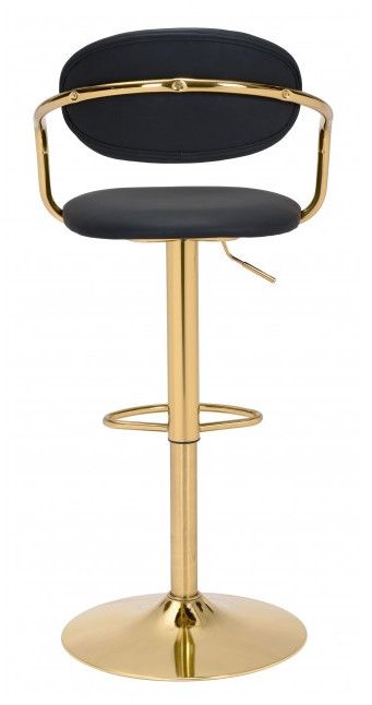 Zuo® Modern Gusto Black/Gold Bar Chair-3