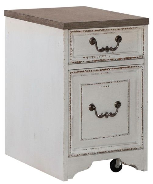 Liberty Furniture Magnolia Manor Antique White/Weathered Bark Mobile File-0
