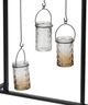 A & B Home Jurupa Black/Clear Hanging Bottle Candle Holder-1