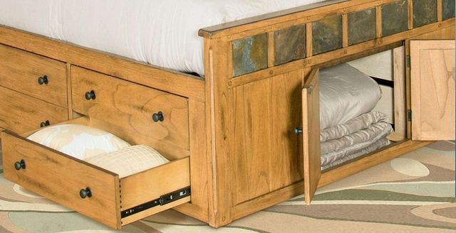 Sunny Designs™ Sedona Rustic Oak Eastern King Storage Panel Bed-2