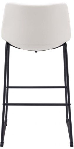 Zuo® Modern Smart 2-Piece Distressed White Bar Chairs-3