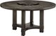 Crown Mark Jeffries Dark Brown Round Dining Table with Lazy Susan-0