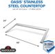 Napoleon OASIS® 48" x 24" Stainless Steel Countertop for 44" Grill Head-3