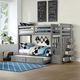 ACME Furniture Allentown Gray Youth Twin Over Twin Bunk Bed with Trundle and Storage-1