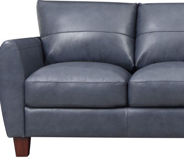Leather Italia™ Georgetowne Traverse Ocean Blue Sofa-1
