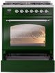 Ilve® Nostalgie II Series 30" Emerald Green Pro Style Dual Fuel Range-4