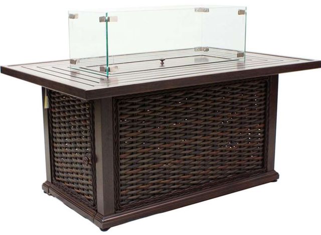 Lane Venture® South Hampton Tuscan brown Rectangular Fire Pit-0