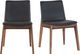 Moe's Home Collection Deco 2-Piece Ebony PVC Dining Chair Set-2