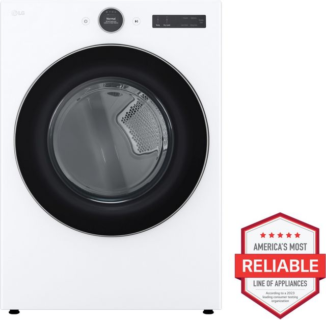 LG White Front Load Laundry Pair-12