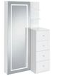 Elements International Vancouver White Floor Mirror with Storage-0