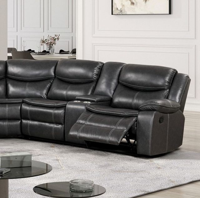 Furniture of America® Gatria Gray Sectional-3