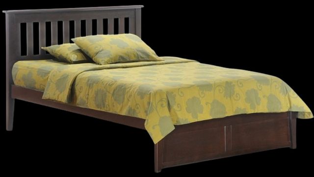 Night & Day Furniture™ Spices Bedroom K-Series Rosemary Dark Chocolate Eastern King Panel Bed-0