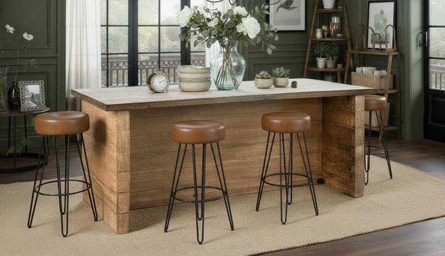 Nest Home Collections River Black/Brown Counter Stool-1