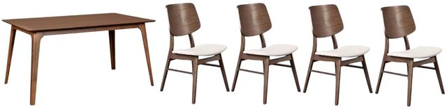 New Classic® Home Furnishings Oscar 5-Piece Natural/Walnut Dining Set-0