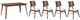 New Classic® Home Furnishings Oscar 5-Piece Natural/Walnut Dining Set-0