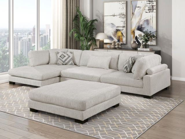 Homelegance® Tinley Beige Ottoman-1
