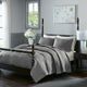 Olliix by Madison Park Signature Serene Grey Full/Queen Cotton Hand Quilted Coverlet Set-0