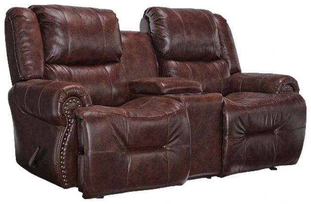 Best® Home Furnishings Customizable Genet Leather Manual Reclining Rocker Console Loveseat-0