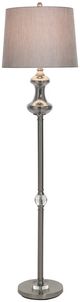 Stylecraft Brushed Nickel and Silver Glass Floor Lamp-1