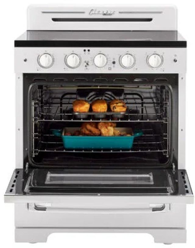 Unique® Appliances Classic Retro 30" Marshmallow White Freestanding Electric Range-2