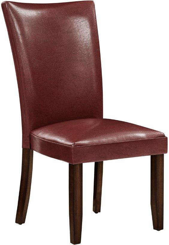 Steve Silver Co. Hartford Dark Oak/Red Upholstered Dining Side Chair-0