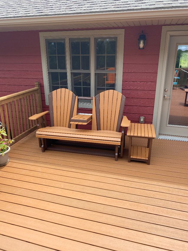 Creekside 5' Glider w/console and end table-0
