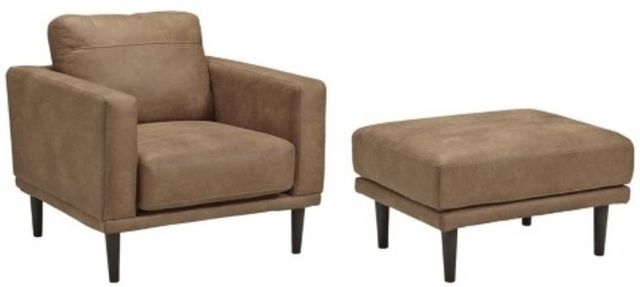 Signature Design by Ashley® Arroyo 2-Piece Caramel Chair and Ottoman Set-0