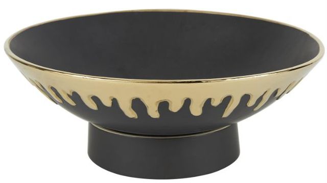 Deco Marche Cosmopolitan Black Ceramic Decorative Bowl-0