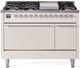 Ilve® Nostalgie II Series 48" Antique White Pro Style Dual Fuel Range-0
