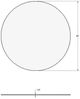 Amisco Customizable Gemma 60" Round Dining Table with 0.5" White Glass Top-1