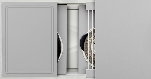 The Galley® Exclusive Gray Resin Ideal Workstation 3S with Five Tool Culinary Kit-0