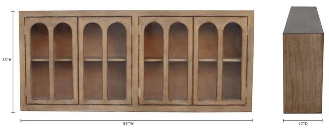 Nest Home Collections Delia Antique Natural Long Cabinet -2