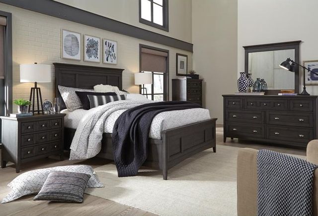 graphite grey dresser ESF Italia Vulcano 6-Drawer Dark Gray Dresser with High Gloss Finish main image 0