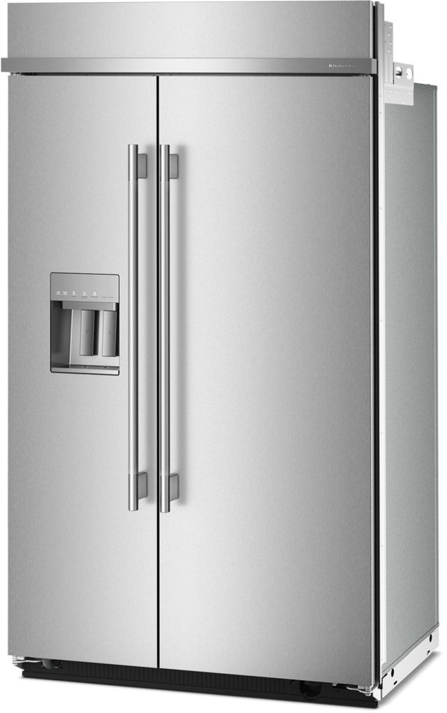 KitchenAid® 48" 29.4 Cu. Ft. PrintShield™ Stainless Steel Built-In Side-by-Side Refrigerator features Exterior Water and Ice Dispenser with Measured Fill-4