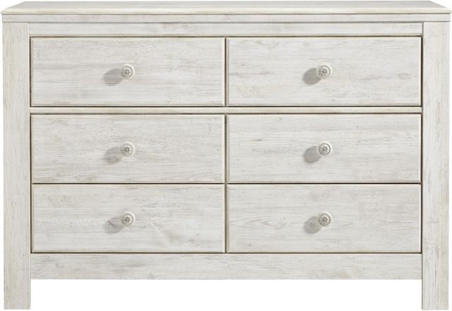 Signature Design by Ashley® Paxberry Whitewash 67" Dresser and Mirror-1