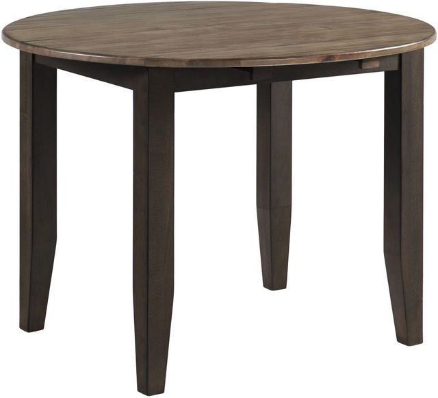 Intercon Beacon Charcoal/Walnut Round Drop Leaf-0