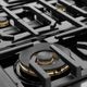 ZLINE Marino 48" Black Stainless Steel Pro Style Gas Range with Cooktop and Convection Gas Oven-5
