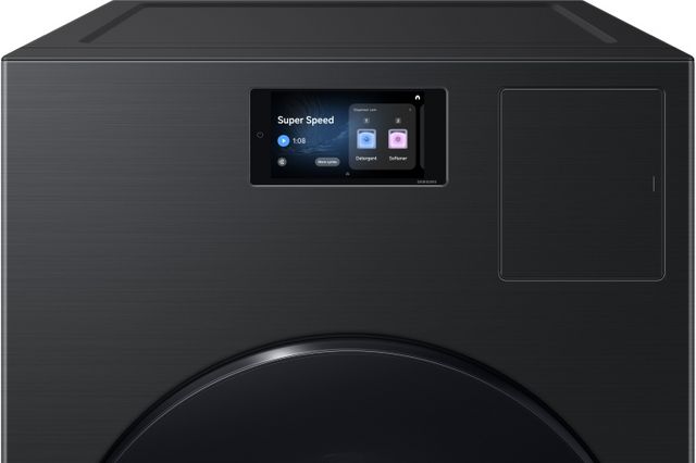 Samsung F900 Series Bespoke 5.3 Cu. Ft. Brushed Black AI Laundry Combo-1