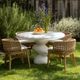 Dovetail Furniture Serenade White Concrete Outdoor Dining Table-1