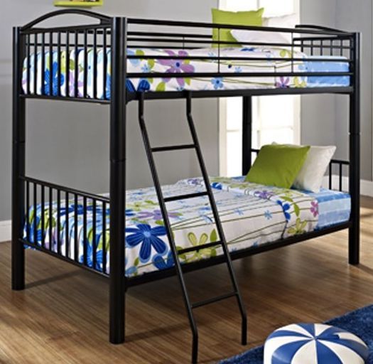 Powell® Heavy Metal Black Twin Over Twin Bunk Bed