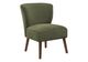 Monarch Specialties Inc. Green 33" Upholstered Accent Chair with Walnut Wood Legs-0