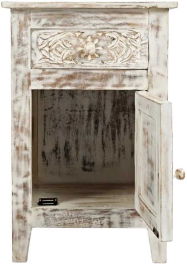 Jofran Inc. Global Archive Devi White Accent Table-2